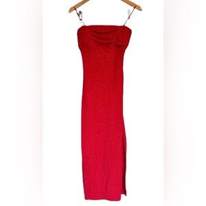 Vintage 90s/Y2k red shimmer siren dress ♥️